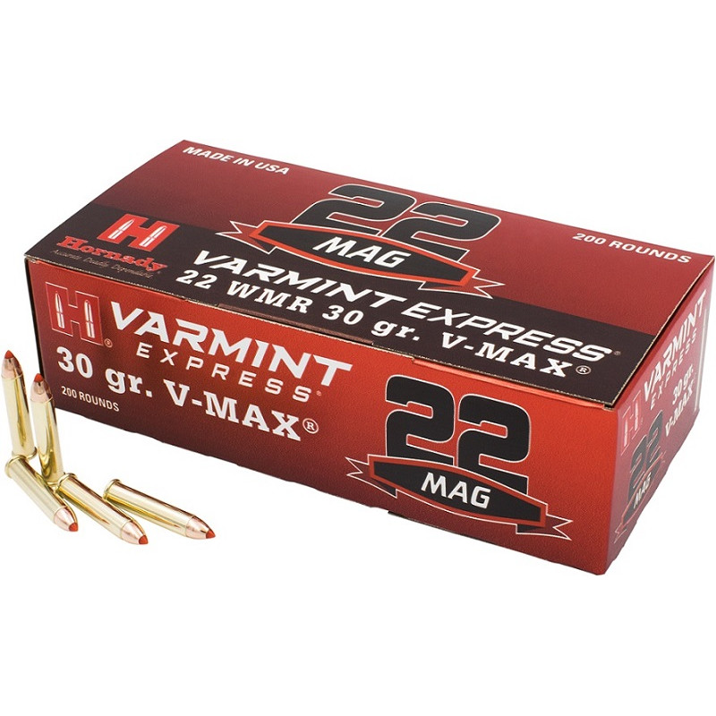 CARTOUCHE HORNADY 22 MAG. V-MAX BTE DE 50